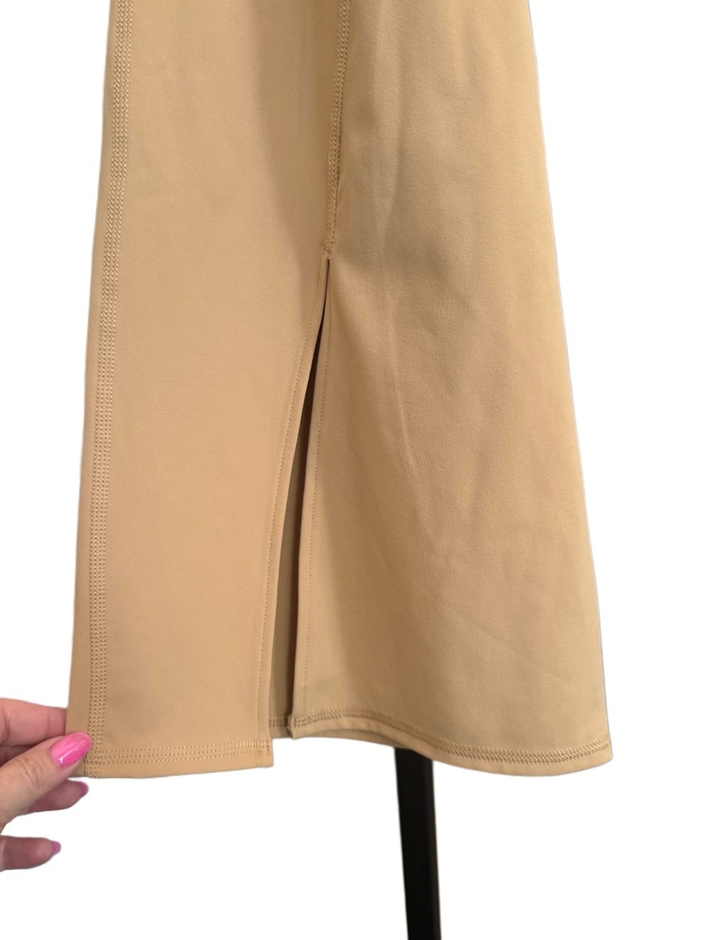 JoyLab Camel High Waist Flared Leg Front Slit Elastic Waist Leggings Small - Picture 4 of 9